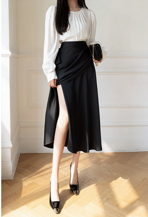 Seoulish Elegant Tie Up Women's Skirts